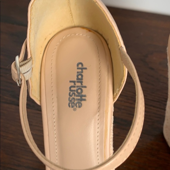 Charlotte Russe Nude Wedge Lace Size 10 - Picture 10 of 16